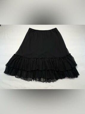 Addition Elle Black Tiered Ruffle Midi Skirt - Size 20 - Excellent condition